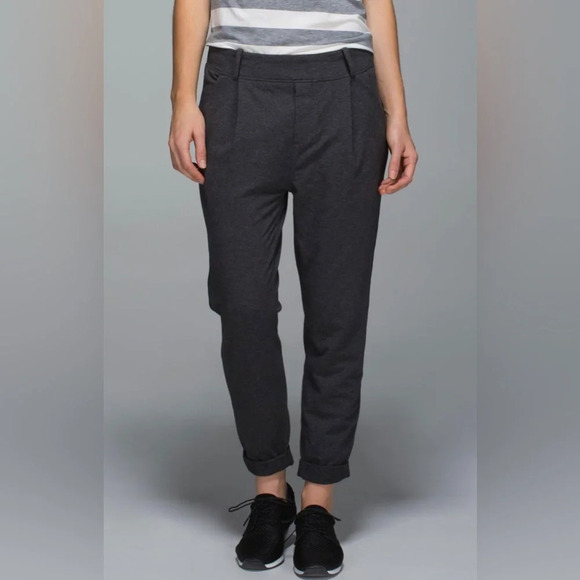 ! Lululemon Stress Less Pant Heathered Dark Grey / Soot sz 6 - Picture 1 of 10